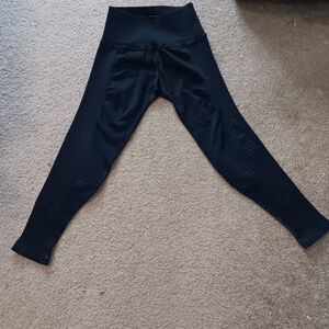 NWOT FP Movement Black Ribbed Leggings, Size XS/S